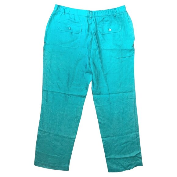 JM Collection Vintage100% Linen Casual Straight Leg Pants Sz 10 Womens (Medium) - Picture 3 of 10